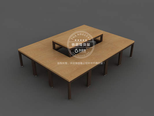 Supermarket Wooden Shop Shelving ISO Certification MDF Boards Material OEM ODM